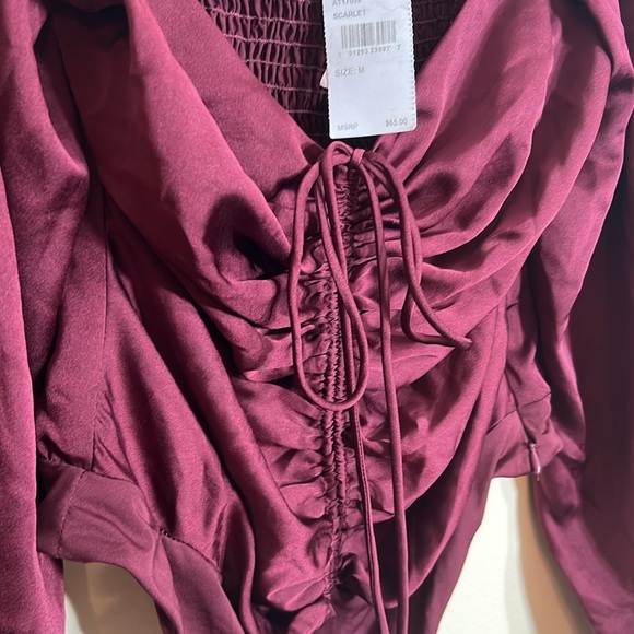 ASTR THE LABEL Center Cinch Off The Shoulder Bodysuit NWT - Picture 5 of 12